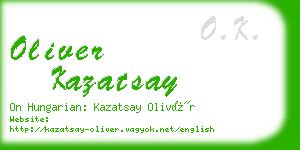 oliver kazatsay business card